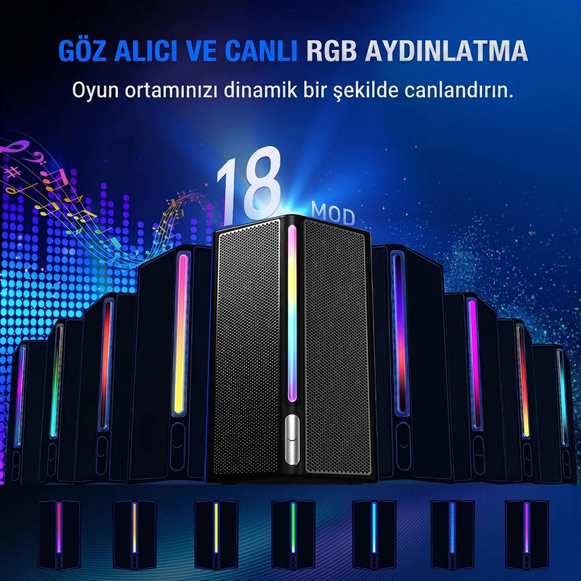 Fifine A22 18 Farklı RGB Aydınlatma Modu
