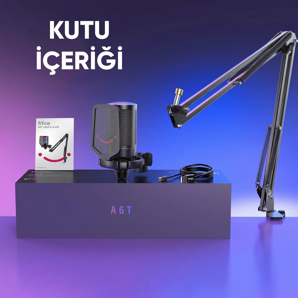 Fifine Ampligame A6T Kutu İçeriği