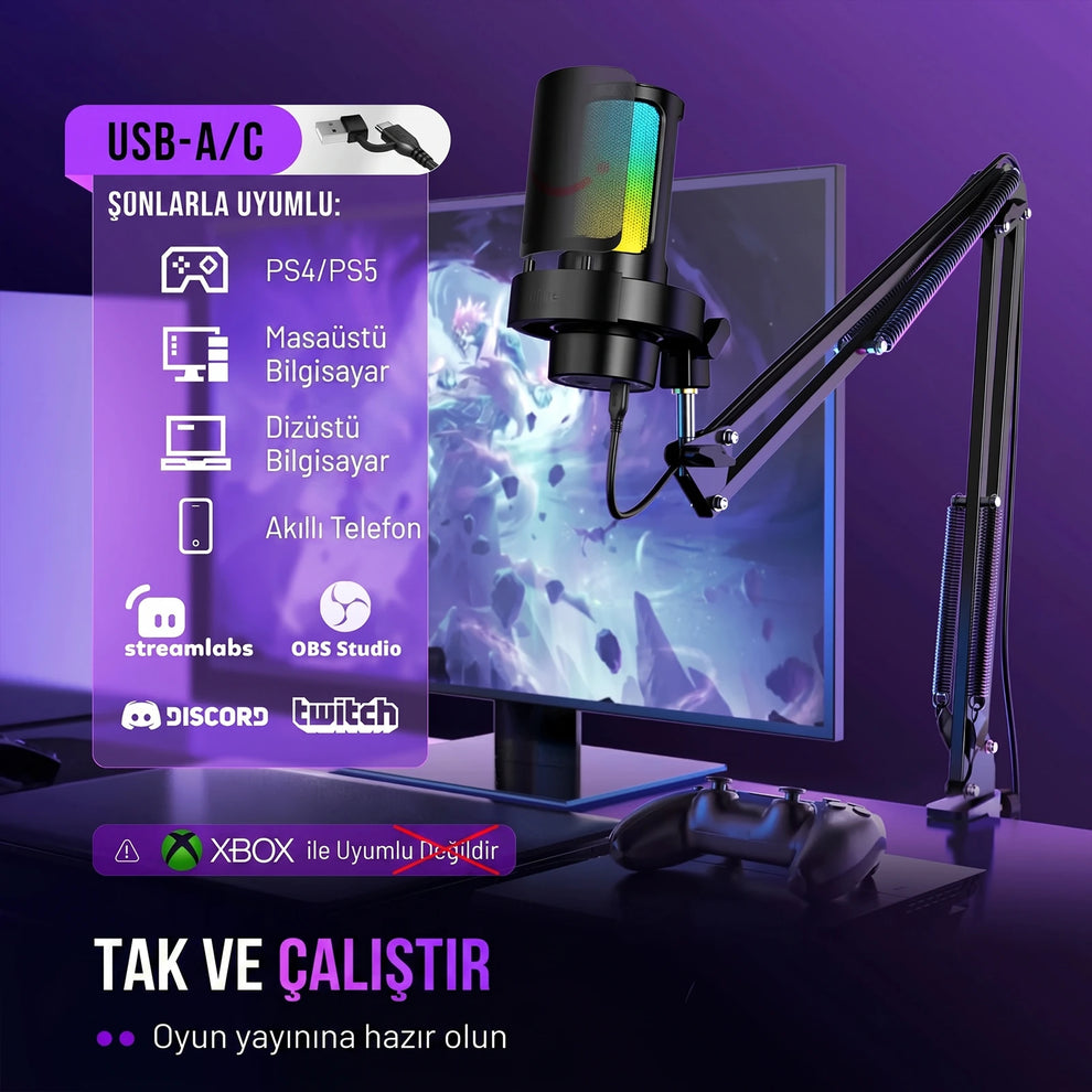 Fifine A8T USB Tak ve Çalıştır