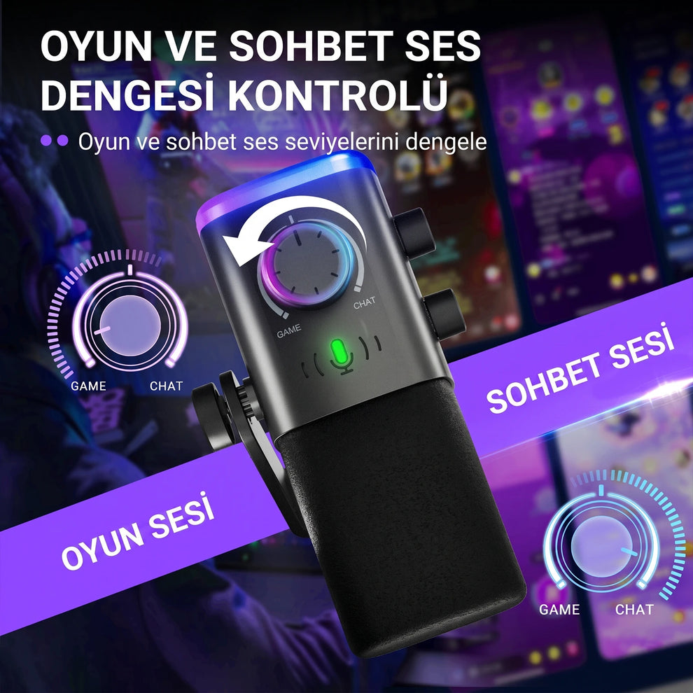 Fifine AM9 Oyun ve Sohbet Ses Dengesi