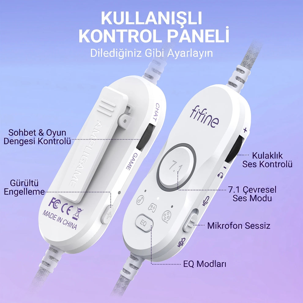 Fifine H16 Kablo Üzeri Kontrol Paneli ve Mikser