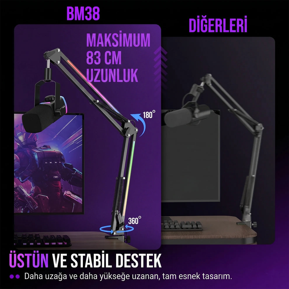 Fifine BM38 Stabil Destek ve Esnek Hareket Alanı