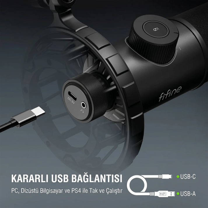Fifine K658 USB Tak Çalıştır Bağlantı