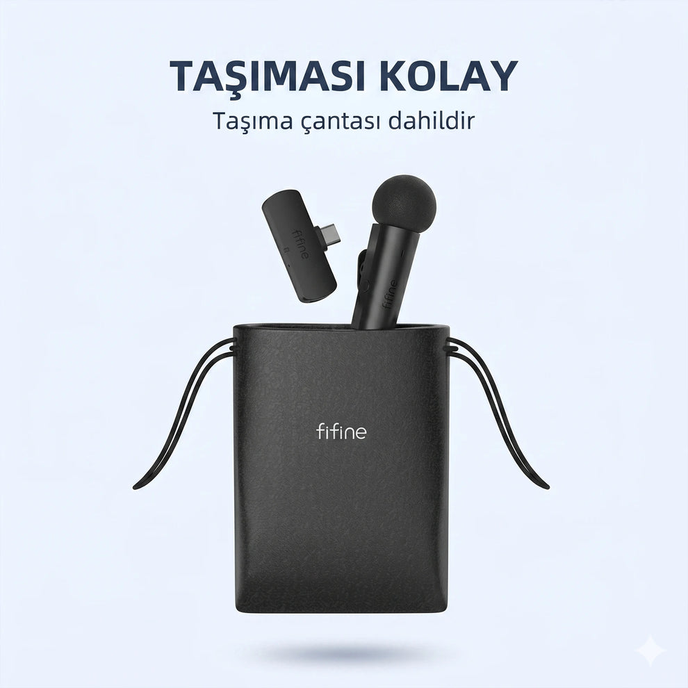 Fifine M6 Şık Taşıma Çantası ve Uzun Pil Ömrü