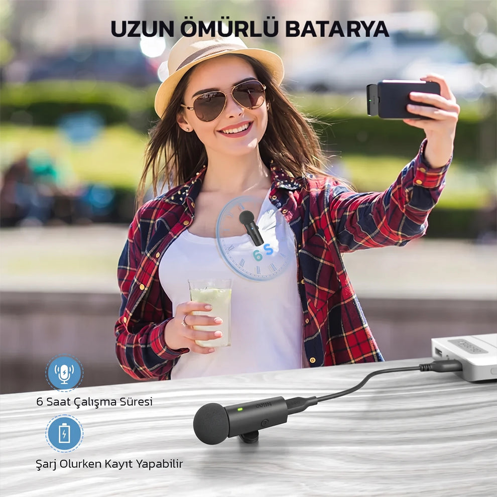 Fifine M8 Uzun Ömürlü Batarya 6 Saat