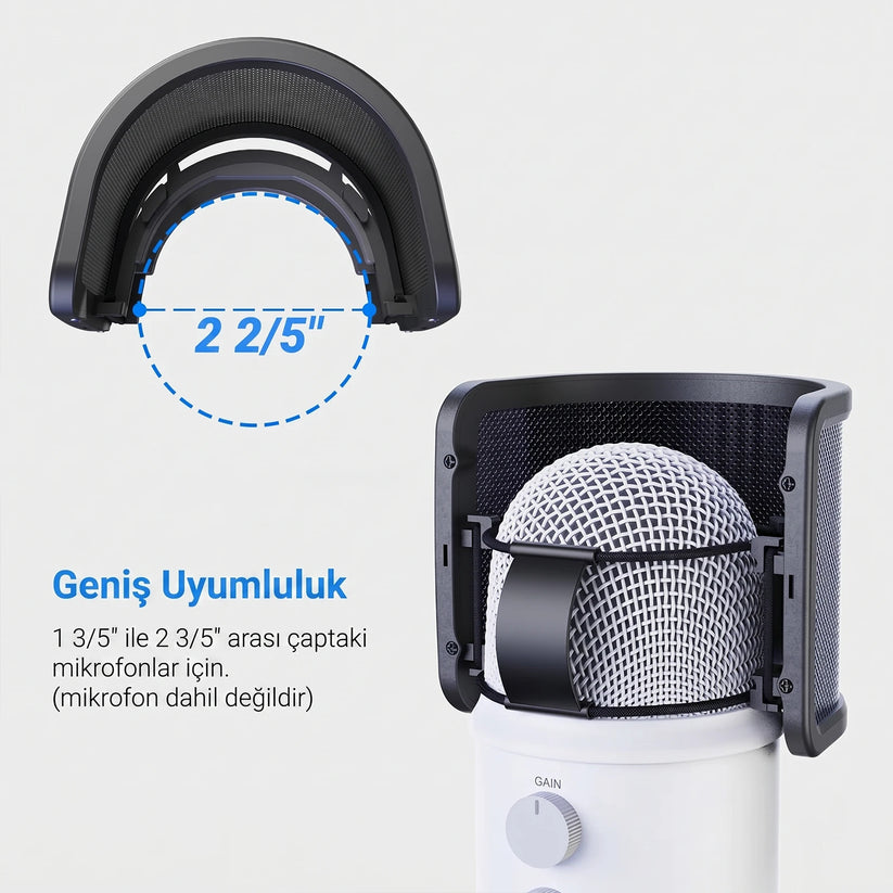 Fifine U1 Geniş Mikrofon Uyumluluğu